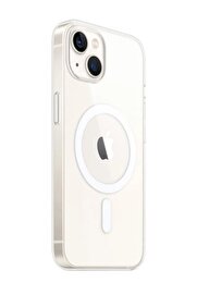 CepteToptan iPhone 14 Kılıf Magneticsafe Şeffaf Silikon - Şeffaf - DROPX7309-9335