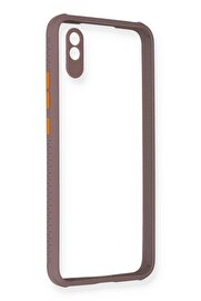 CepteToptan Xiaomi Redmi 9A Kılıf Miami Şeffaf Silikon - Açık Mor - DROPX9661-7403