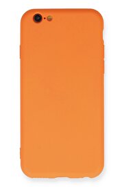 CepteToptan iPhone 6 Kılıf Nano içi Kadife Silikon - Turuncu - DROPX6040-6282