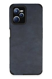 CepteToptan Realme C35 Kılıf Loop Deri Silikon - Lacivert - DROPX9148-3315