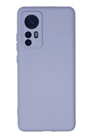 CepteToptan Xiaomi Mi 12 Kılıf Nano içi Kadife Silikon - Lila - DROPX9400-2269