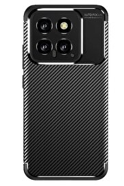CepteToptan Xiaomi Mi 14T Kılıf Auto Focus Karbon Kapak - Siyah - DROPX5984-7212