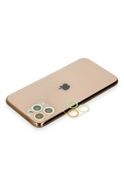 CepteToptan iPhone 11 Pro Max Uyumlu Renkli Kamera Lens Koruma Cam - Sarı-Turuncu - DROPX5380-7752
