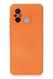 CepteToptan Xiaomi Redmi 12C Kılıf Nano içi Kadife Silikon - Turuncu - DROPX8191-8531