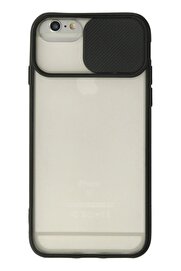 CepteToptan iPhone 6 Kılıf Palm Buzlu Kamera Sürgülü Silikon - Siyah - DROPX9506-4991
