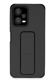 CepteToptan Xiaomi Poco X5 5G Kılıf Mega Standlı Silikon - Siyah - DROPX8556-9107