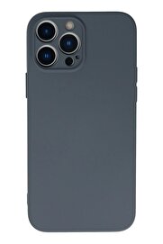 CepteToptan iPhone 13 Pro Kılıf Nano içi Kadife Silikon - Gri - DROPX3907-6211
