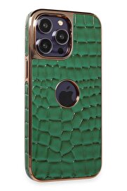 CepteToptan iPhone 13 Pro Max Kılıf Snake Kapak - Koyu Yeşil - DROPX9024-5768