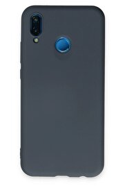 CepteToptan Huawei P20 Lite Kılıf Nano içi Kadife Silikon - Gri - DROPX1427-7847