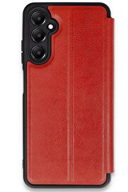 CepteToptan Samsung Galaxy A36 Kılıf Flip Cover - Kırmızı - DROPX7326-7424
