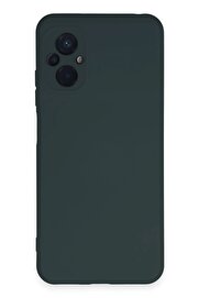 CepteToptan Xiaomi Poco M5 Kılıf Nano içi Kadife Silikon - Koyu Yeşil - DROPX5242-1015