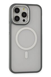 CepteToptan iPhone 14 Pro Max Kılıf Rocky Magsafe Kapak - Gümüş - DROPX1216-9654