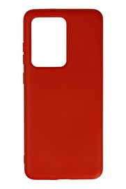 CepteToptan Samsung Galaxy S20 Ultra Kılıf Nano içi Kadife Silikon - Kırmızı - DROPX8189-8114