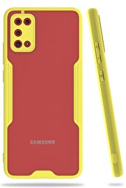 CepteToptan Samsung Galaxy A02S Kılıf Platin Silikon - Sarı - DROPX8228-3179