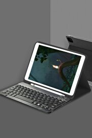 CepteToptan Huawei Honor Pad X8 10.1 Kılıf KC01 Smart Klavyeli Tablet Kılıfı - Siyah - DROPX3066-7446