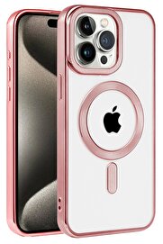 CepteToptan iPhone 14 Pro Kılıf Kronos Magsafe Kapak - Rose Gold - DROPX6819-6585
