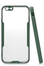 CepteToptan iPhone 6 Kılıf Platin Silikon - Yeşil - DROPX5855-2552