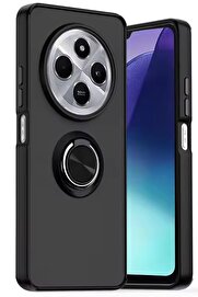 CepteToptan Xiaomi Redmi 14C Kılıf Montreal Yüzüklü Silikon Kapak - Siyah - DROPX4879-1977