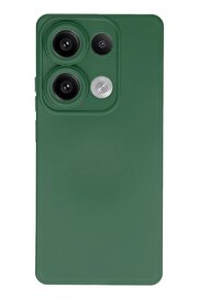 CepteToptan Xiaomi Redmi Note 13 4G Kılıf Nano içi Kadife Silikon - Koyu Yeşil - DROPX9768-4782