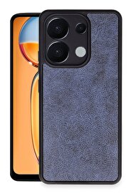 CepteToptan Xiaomi Redmi Note 13 Pro 4G Kılıf Aras Deri Kapak - Lacivert - DROPX3438-9089