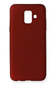 CepteToptan Samsung Galaxy A6 2018 Kılıf First Silikon - Bordo - DROPX2188-2649