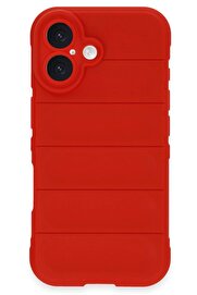 CepteToptan iPhone 16 Plus Kılıf Optimum Silikon - Kırmızı - DROPX8289-2870