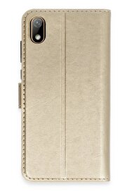 CepteToptan Huawei Y5 2019 Kılıf Trend S Plus Kapaklı Kılıf - Gold - DROPX2143-3361