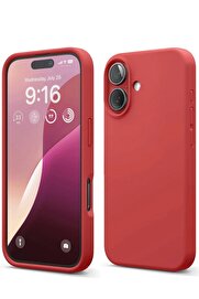 CepteToptan iPhone 16 Kılıf Nano içi Kadife Silikon - Kırmızı - DROPX8659-1339