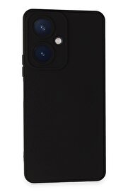 CepteToptan Vivo Y27 Kılıf Nano içi Kadife Silikon - Siyah - DROPX5656-8999