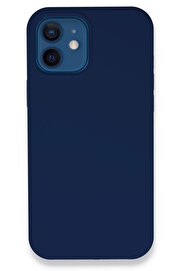 CepteToptan iPhone 12 Kılıf Lansman Legant Silikon - Lacivert - DROPX9145-3843
