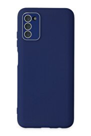 CepteToptan Samsung Galaxy A03S Kılıf Lansman Glass Kapak - Sky Blue - DROPX9495-8761