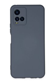 CepteToptan Vivo Y21S Kılıf Nano içi Kadife Silikon - Gri - DROPX3707-8904