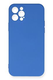 CepteToptan iPhone 12 Pro Max Kılıf Nano içi Kadife Silikon - Mavi - DROPX9552-1714