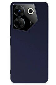 CepteToptan Tecno Camon 20 Pro 5G Kılıf First Silikon - Lacivert - DROPX6521-9744