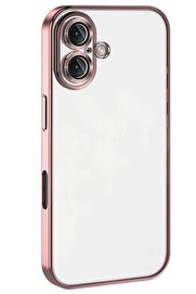 CepteToptan iPhone 16 Plus Kılıf Lensli Silikon - Pembe - DROPX8433-9566