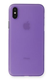 CepteToptan iPhone XS Max Kılıf PP Ultra İnce Kapak - Mor - DROPX5362-5178