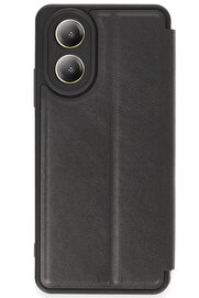 CepteToptan Oppo A38 Kılıf Flip Cover - Siyah - DROPX4367-9615