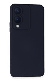 CepteToptan Vivo Y17S Kılıf Nano içi Kadife Silikon - Lacivert - DROPX5458-6132