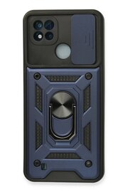 CepteToptan Realme C11 2021 Kılıf Pars Lens Yüzüklü Silikon - Lacivert - DROPX6207-6289