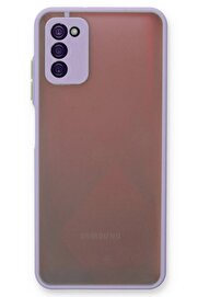 CepteToptan Samsung Galaxy A03S Kılıf Montreal Silikon Kapak - Mor - DROPX5184-2741