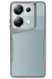 CepteToptan Xiaomi Redmi Note 13 Pro 4G Kılıf Boyi Silikon Kapak - Gümüş - DROPX5047-9765