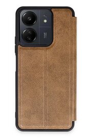CepteToptan Xiaomi Redmi 13C Kılıf Flip Cover - Taba - DROPX6567-5797