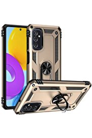 CepteToptan Samsung Galaxy M52 5G Kılıf Sofya Yüzüklü Silikon Kapak - Gold - DROPX6941-3201