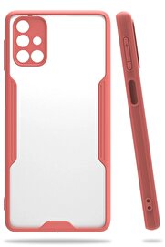CepteToptan Samsung Galaxy M31S Kılıf Platin Silikon - Pembe - DROPX5913-1063