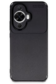 CepteToptan Huawei Nova 12S Kılıf Auto Focus Karbon Kapak - Siyah - DROPX3514-3187