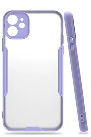 CepteToptan iPhone 11 Kılıf Platin Silikon - Lila - DROPX4981-3748