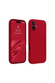 CepteToptan iPhone 16 Kılıf First Silikon - Kırmızı - DROPX5011-5563