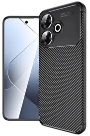CepteToptan Xiaomi Redmi 13 4G Kılıf Auto Focus Karbon Kapak - Siyah - DROPX5762-2524