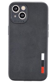 CepteToptan iPhone 13 Mini Kılıf Loop Deri Silikon - Siyah - DROPX9633-7611