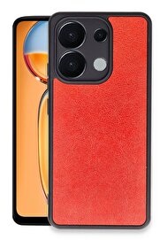 CepteToptan Xiaomi Redmi Note 13 4G Kılıf Aras Deri Kapak - Kırmızı - DROPX3011-8089